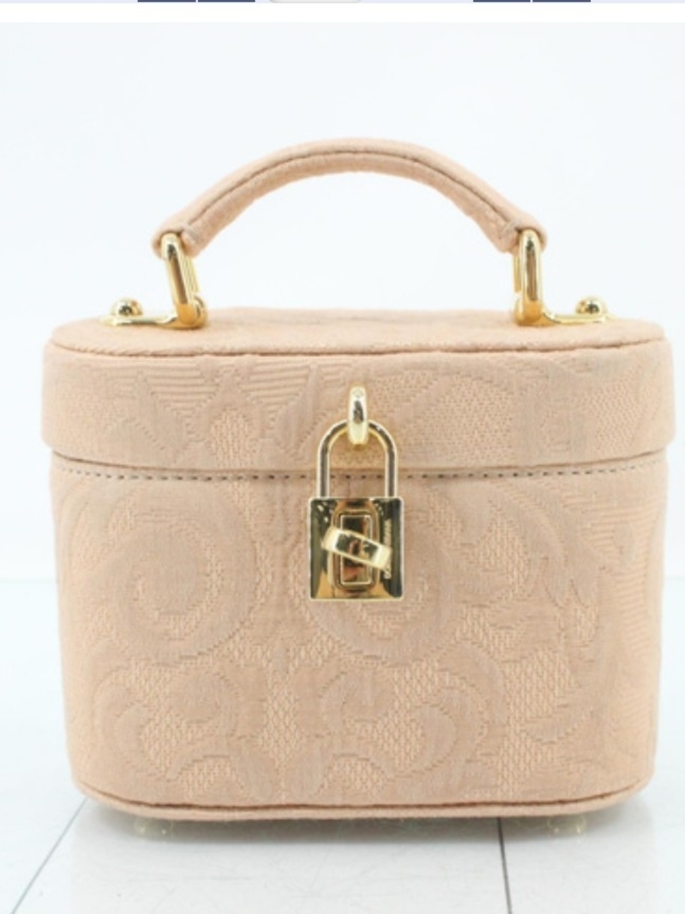 Dolce&Gabbana Women’s Top-Handle Jewelry Case Bag with Gold Lock